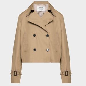 Aritzia Tan Cropped Trench Coat